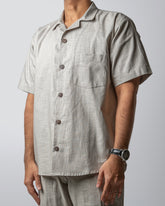 STONE GREY CUBAN SHIRT