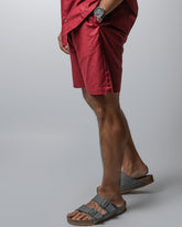 DEEP BURGUNDY SHORTS