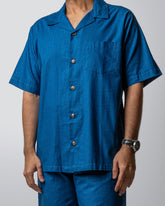 OCEAN BLUE CUBAN SHIRT