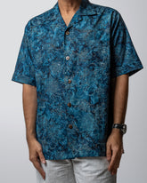 INDIGO PAISLEY CUBAN SHIRT