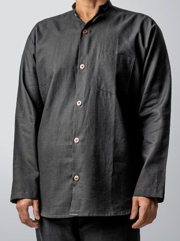 OBSIDIAN MANDARIN SHIRT