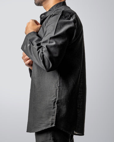 OBSIDIAN MANDARIN SHIRT