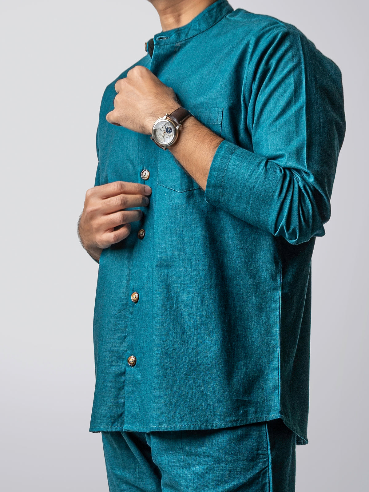 FOREST PAUSE MANDARIN SHIRT